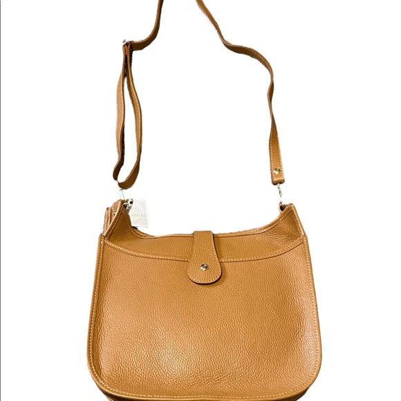 New with tags German Fuentes Grand Leather Bag in Mocha - Picture 1 of 8